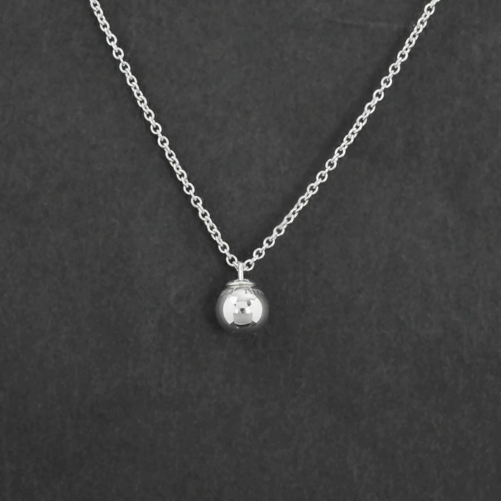 Tiffany Co Ball Necklace Silver Accessory One